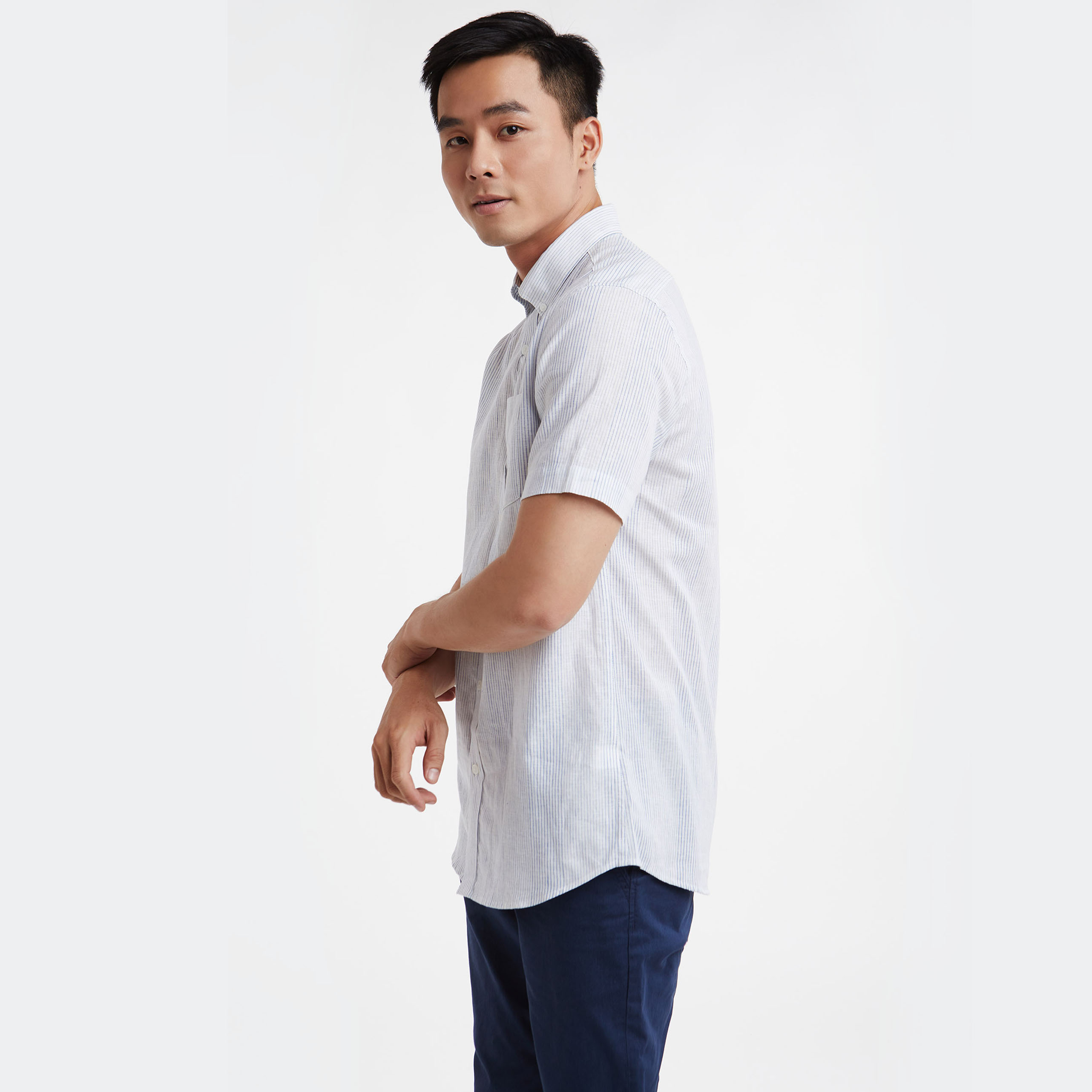 N&M Áo sơ mi thời trang nam tay ngắn 1908099