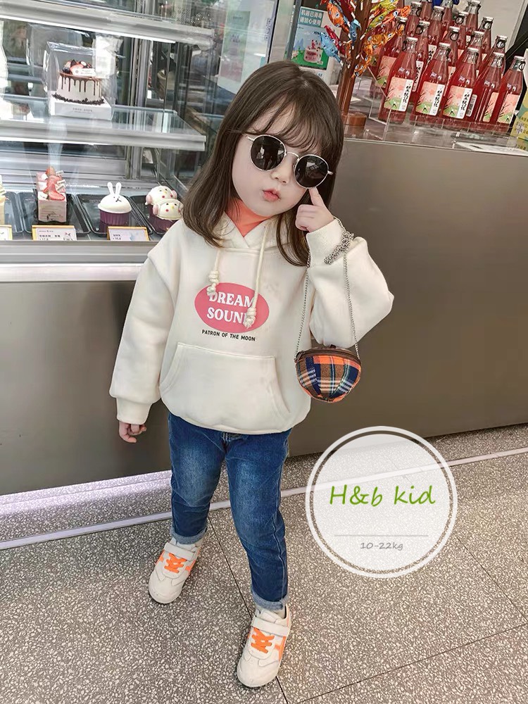 Áo nỉ da cá QC cho bé gái