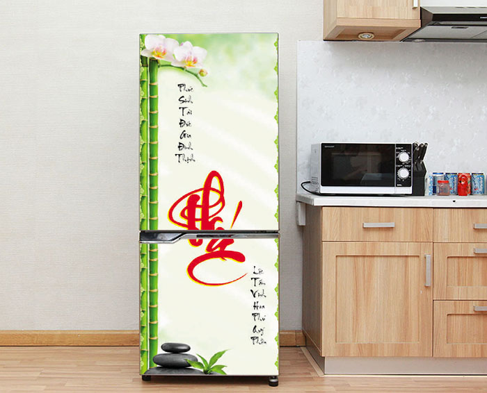 [HCM]Decal dán tủ lạnh - Mẫu Chữ Phúc - Chất liệu cao cấp