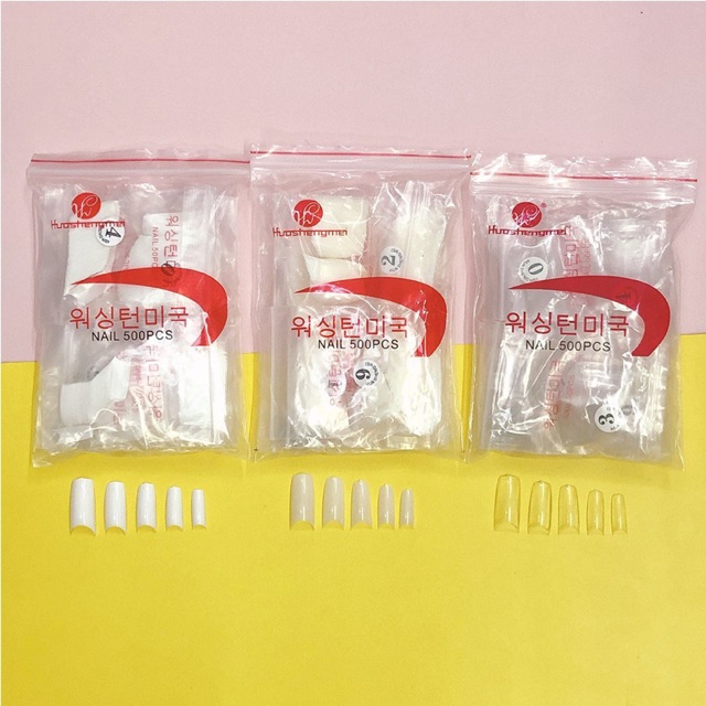 [HCM]Set 500 Móng Nối Tay form Hàn đủ size từ 0 đến 9