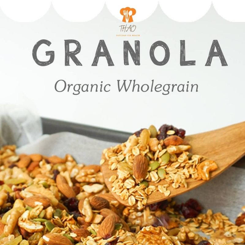 Ngũ cốc giảm cân Granola ăn kiêng siêu hạt không đường vị Vani truyền thống