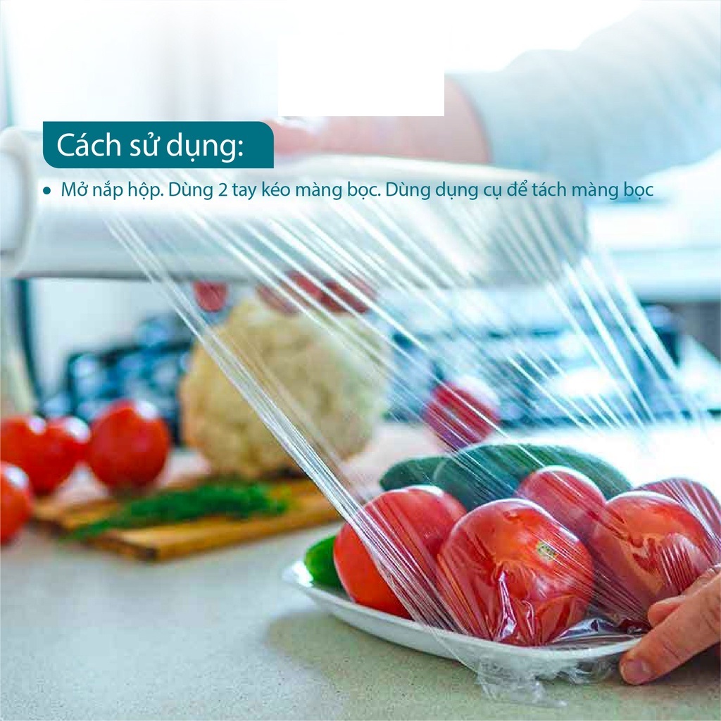 Màng bọc thực phẩm PVC co giãn , bám dính  màng co thực phẩm