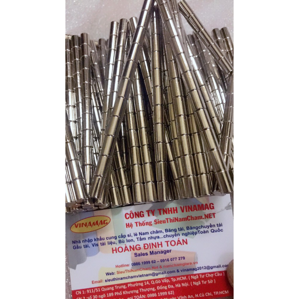 Nam châm viên D6x10mm ( set 10 viên )