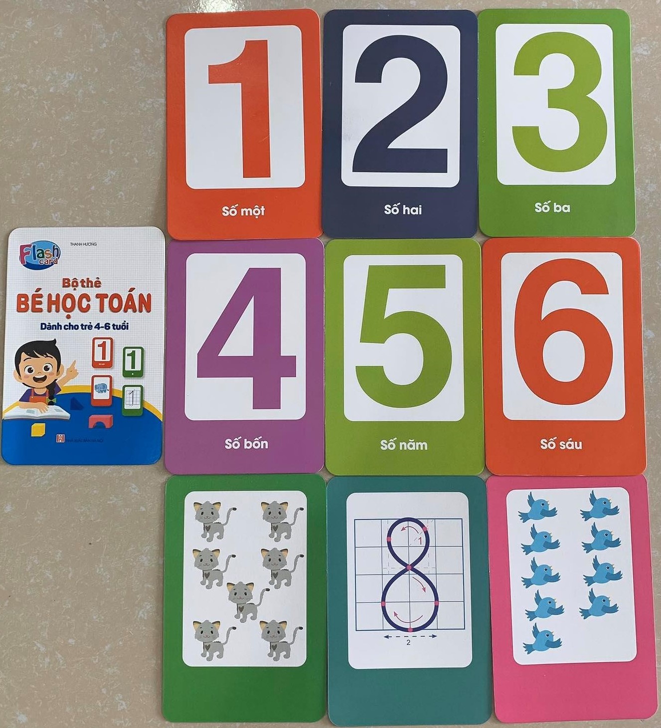 Bộ Thẻ Bé Học Toán 4-6 Tuổi