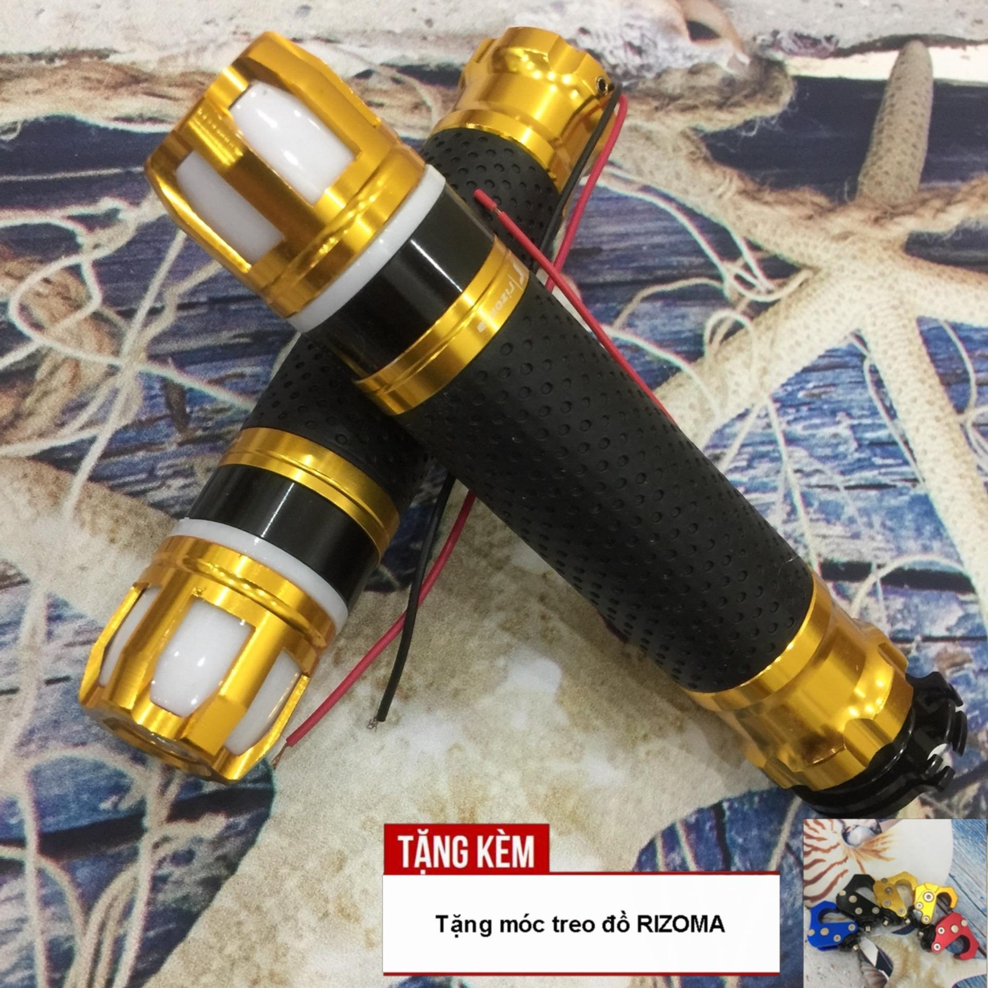 [TẶNG MÓC TREO ĐỒ] Bao tay gù RIZOMA có đèn Led độ xe siêu chất G71 (màu vàng)