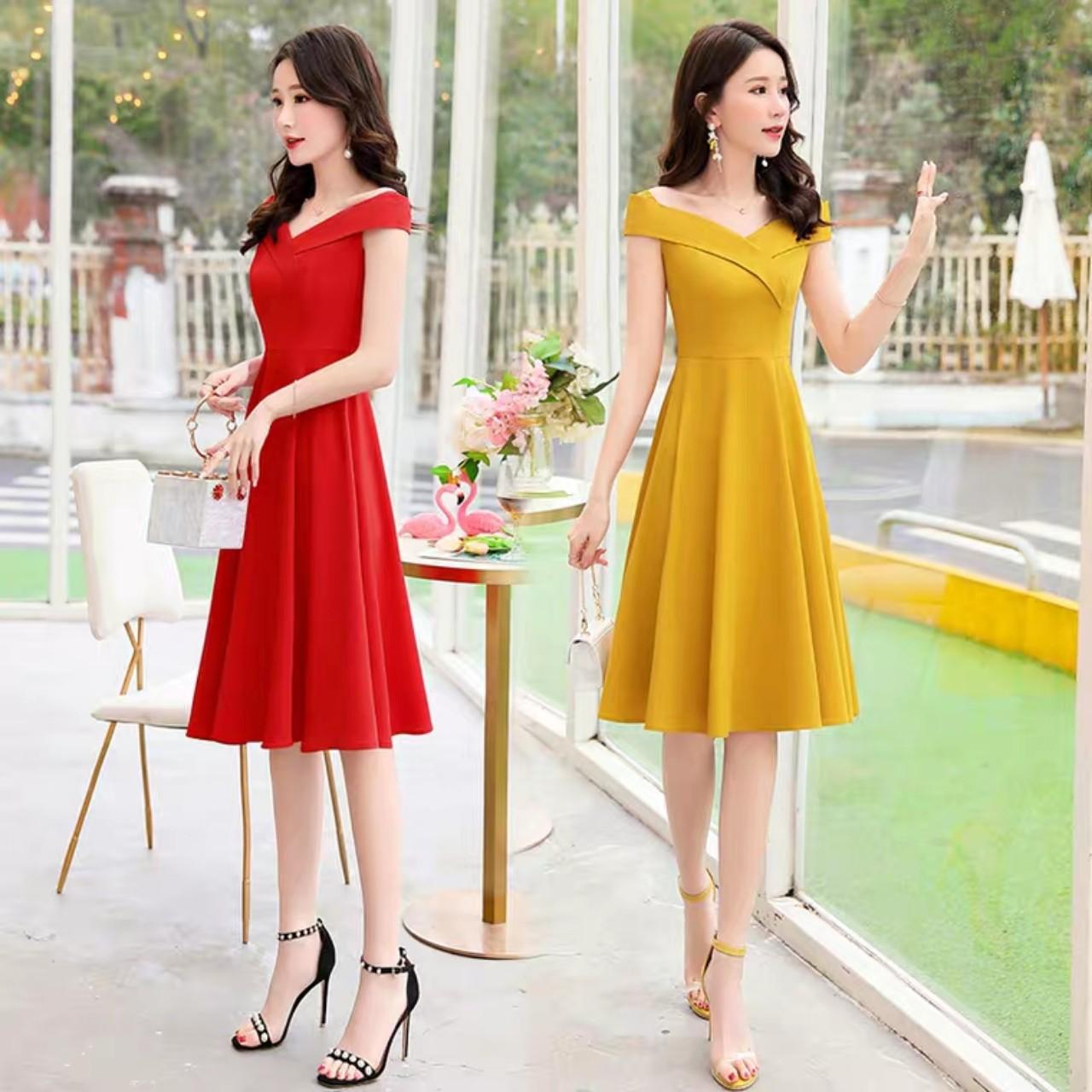 [HCM]ĐẦM XÒE VAN HOA LỤA SIÊU ĐẸP THỜI TRANG CAO CẤP NỮ TÍNH
