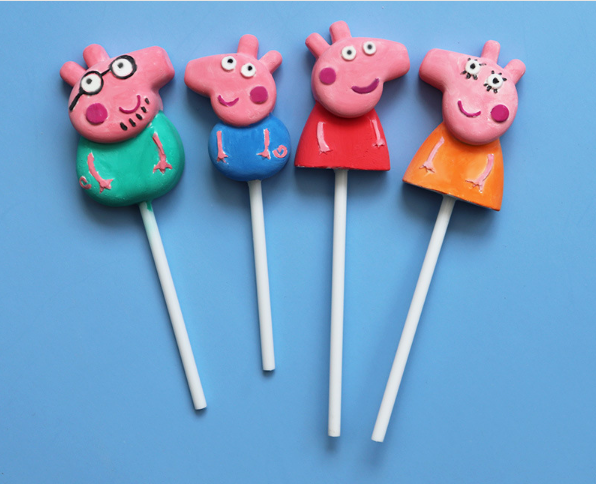 [HCM]Khuôn silicon kẹo mút hình hep PEPPA