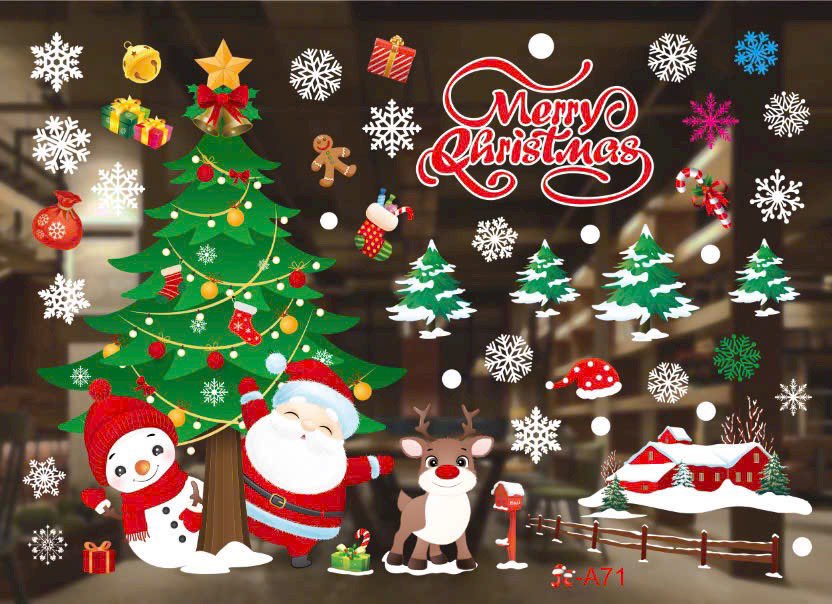 ( 003) Decal trang trí tường Noel
