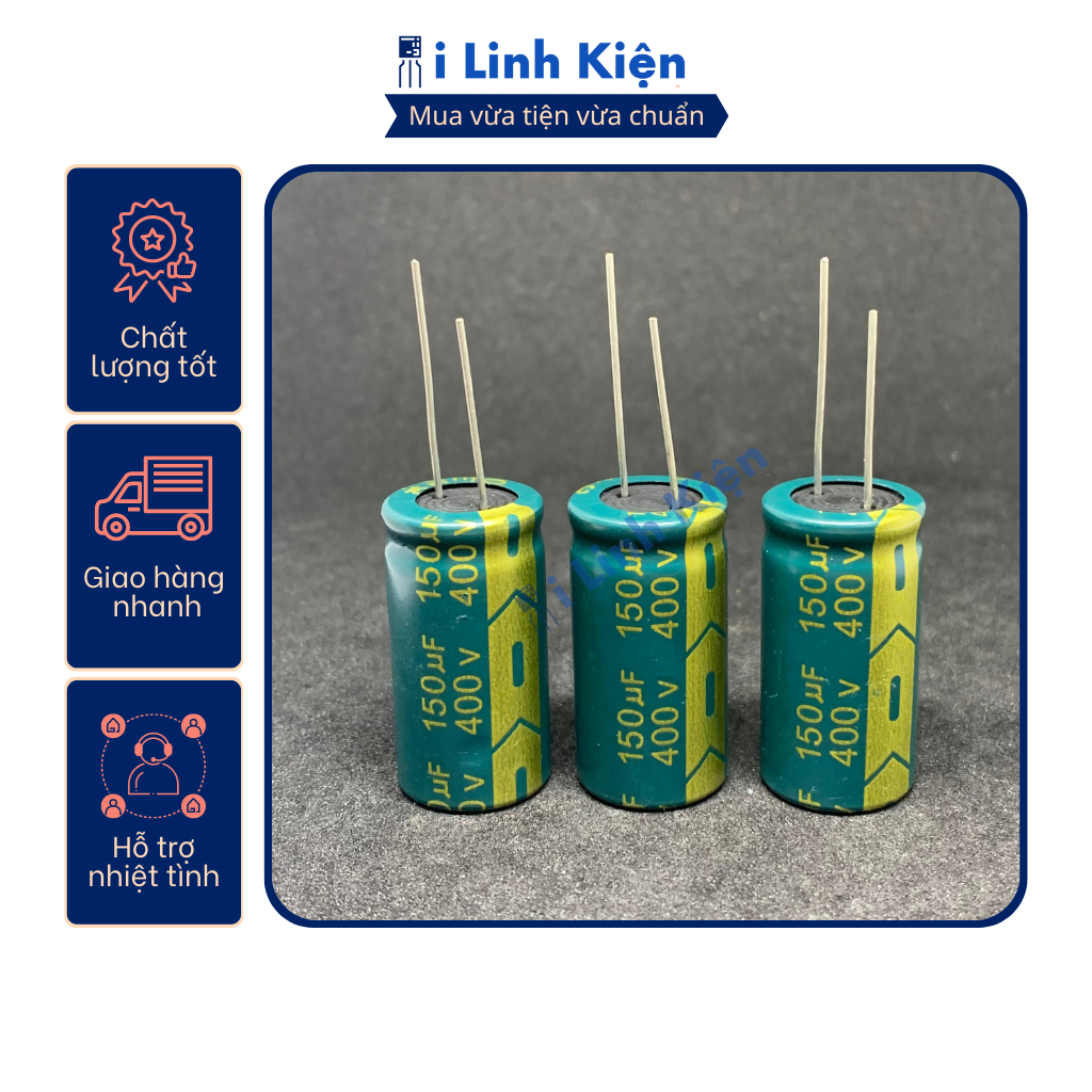 Tụ hóa 400V 22uF 150uF Combo 10 con chất lượng cao.