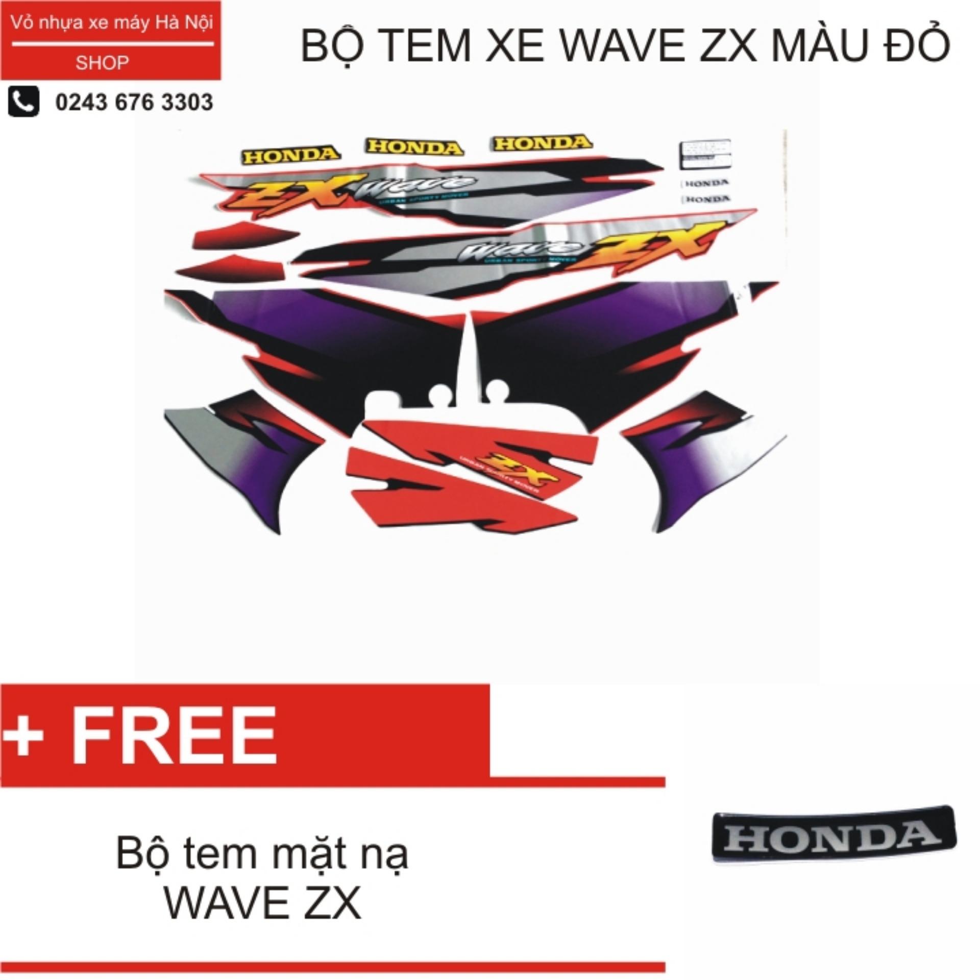 Bộ decal xe Wave ZX màu trắng