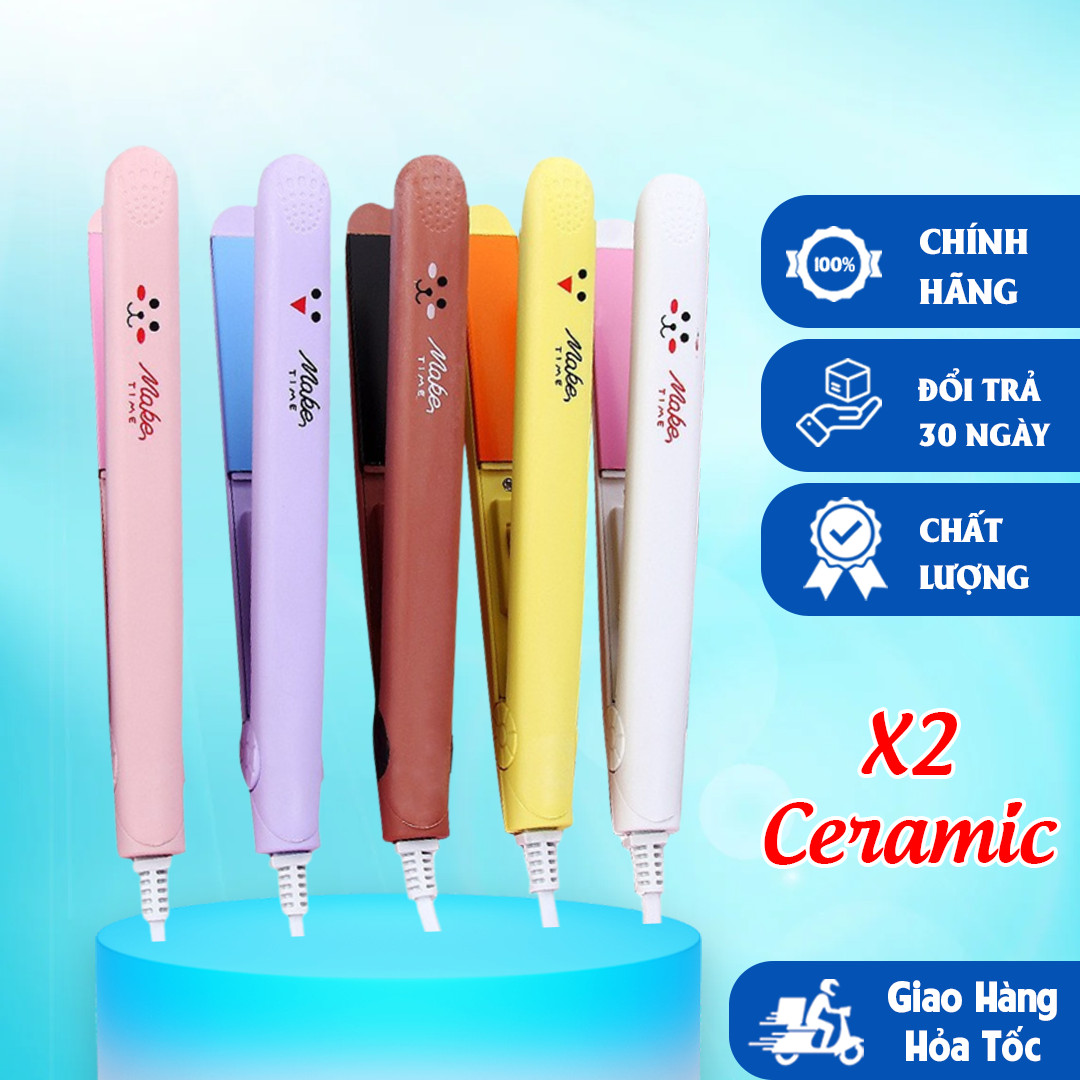 Máy là tóc, máy làm tóc, uốn duỗi kẹp tóc mini đa năng bảo hành 12 tháng.