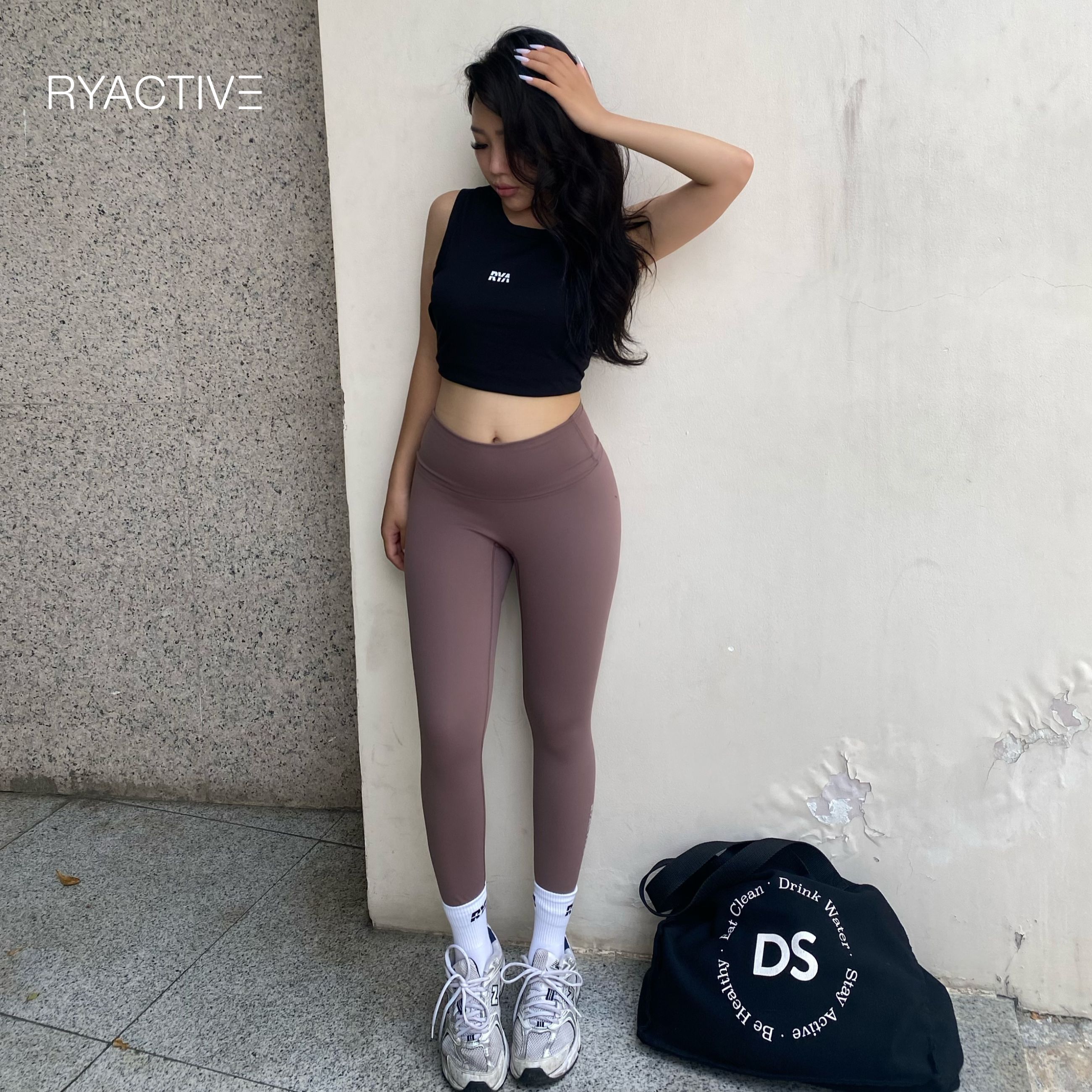 Quần legging thể thao dáng lửng RYACTIVE - MEDIUM LEGGING Chenust