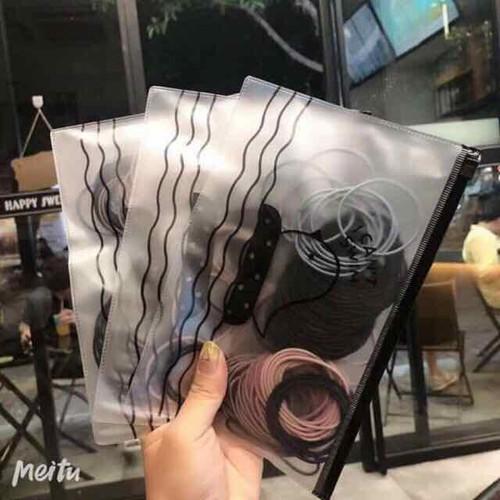 [HCM]SET 100 THUN CỘT TÓC SIÊU DAI TÚI ZIP