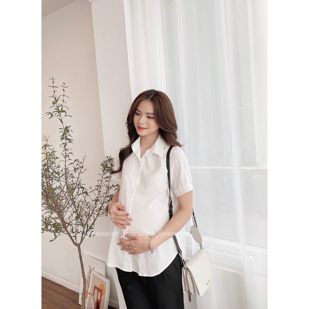 Áo Bầu sơ mi cộc tay quốc dân - Đồ Bầu Xinh