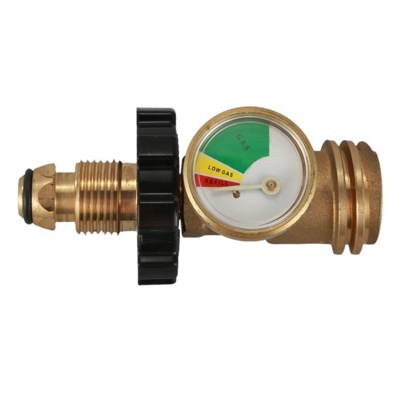 US overpressure and super flow leak detection automatically closes the propane tank pressure gauge cylinder adapter with protective cover