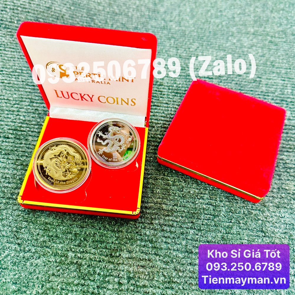 Cặp Xu Úc Rồng Mạ Vàng, Mạ Bạc 2024 (tiền lưu niệm)