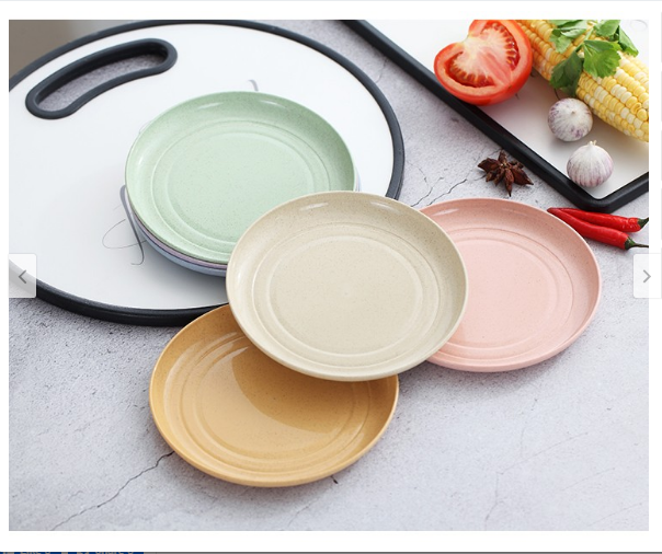 Bộ 6 đĩa đựng thức ăn lúa mạch an toàn cho sức khỏe