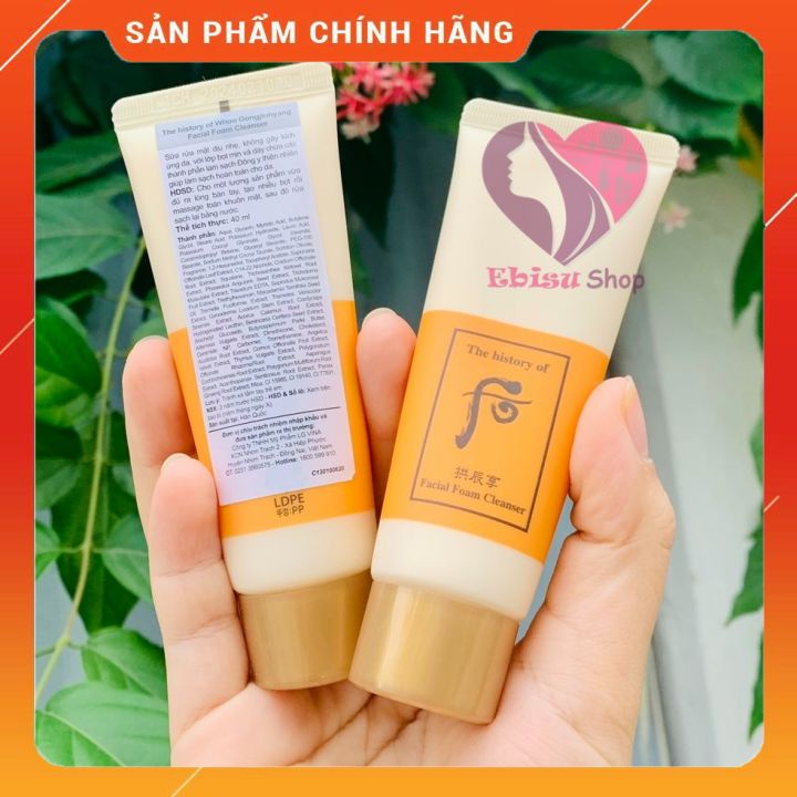 Sữa rửa mặt whoo vàng 40ml (hàng công ty)_⚡️DATE 2025⚡️