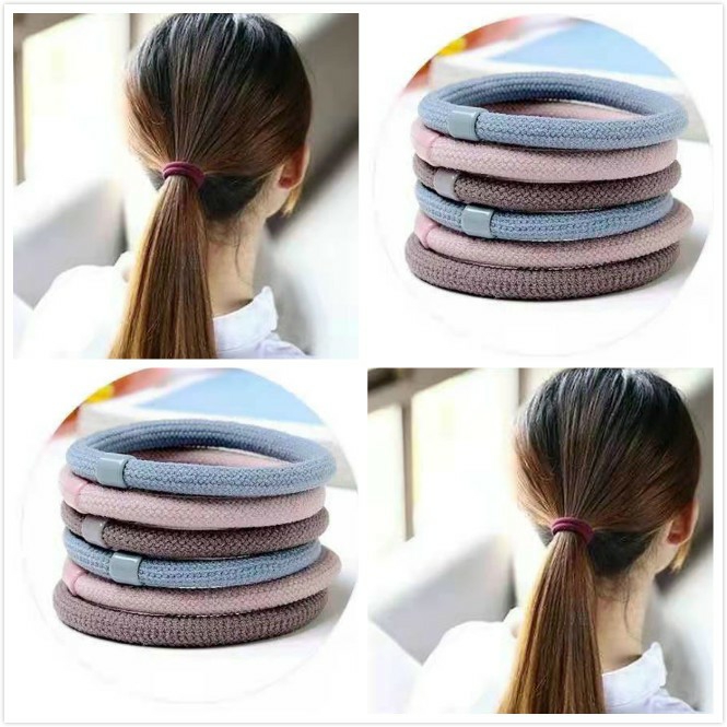 DÂY TRÒN CỘT TÓC ĐƠN SẮC - BỘ 05 THUN