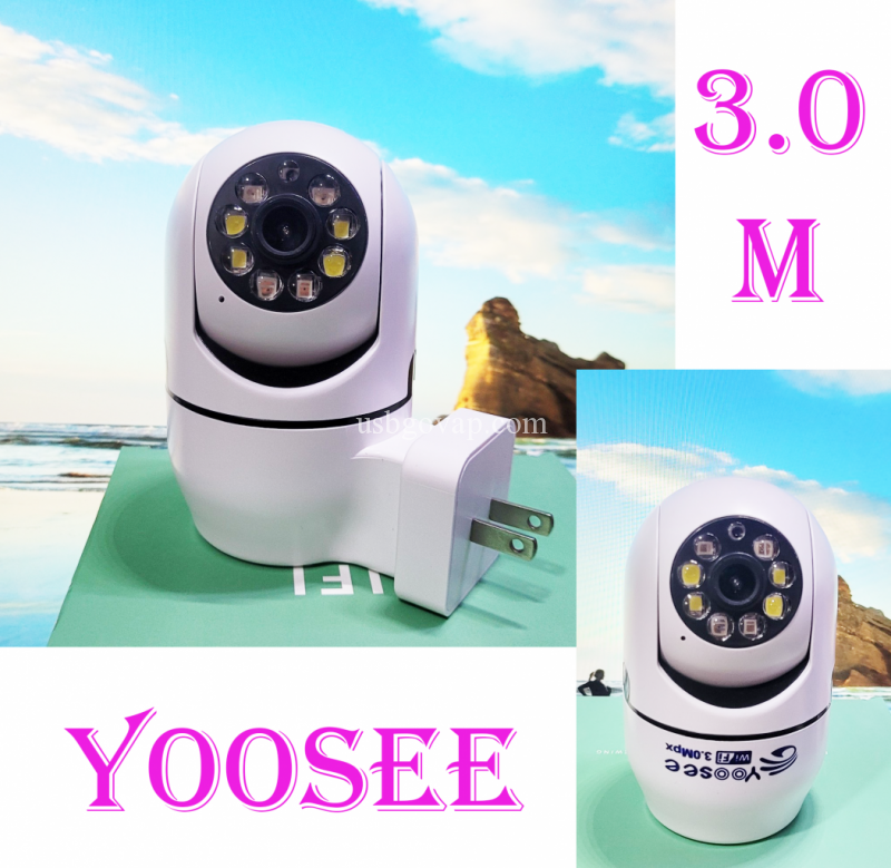 CAMERA IP YOOSEE 360, QUAN SÁT RÕ NGÀY VÀ ĐÊM, Camera IP không dây Yoosee HK212 quay ngày đêm cắm điện trực tiếp tích hợp đèn LED – Hàng Chính Hãng