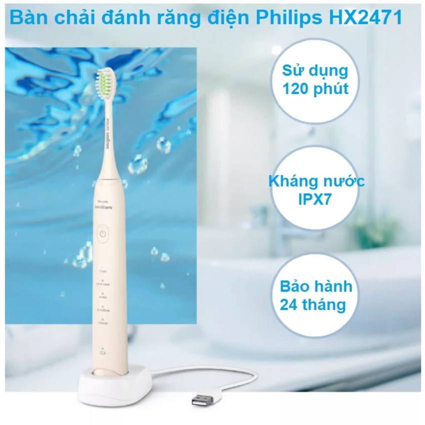 Sonicare hx2471 series 3200 five-modes integrated electric toothbrush