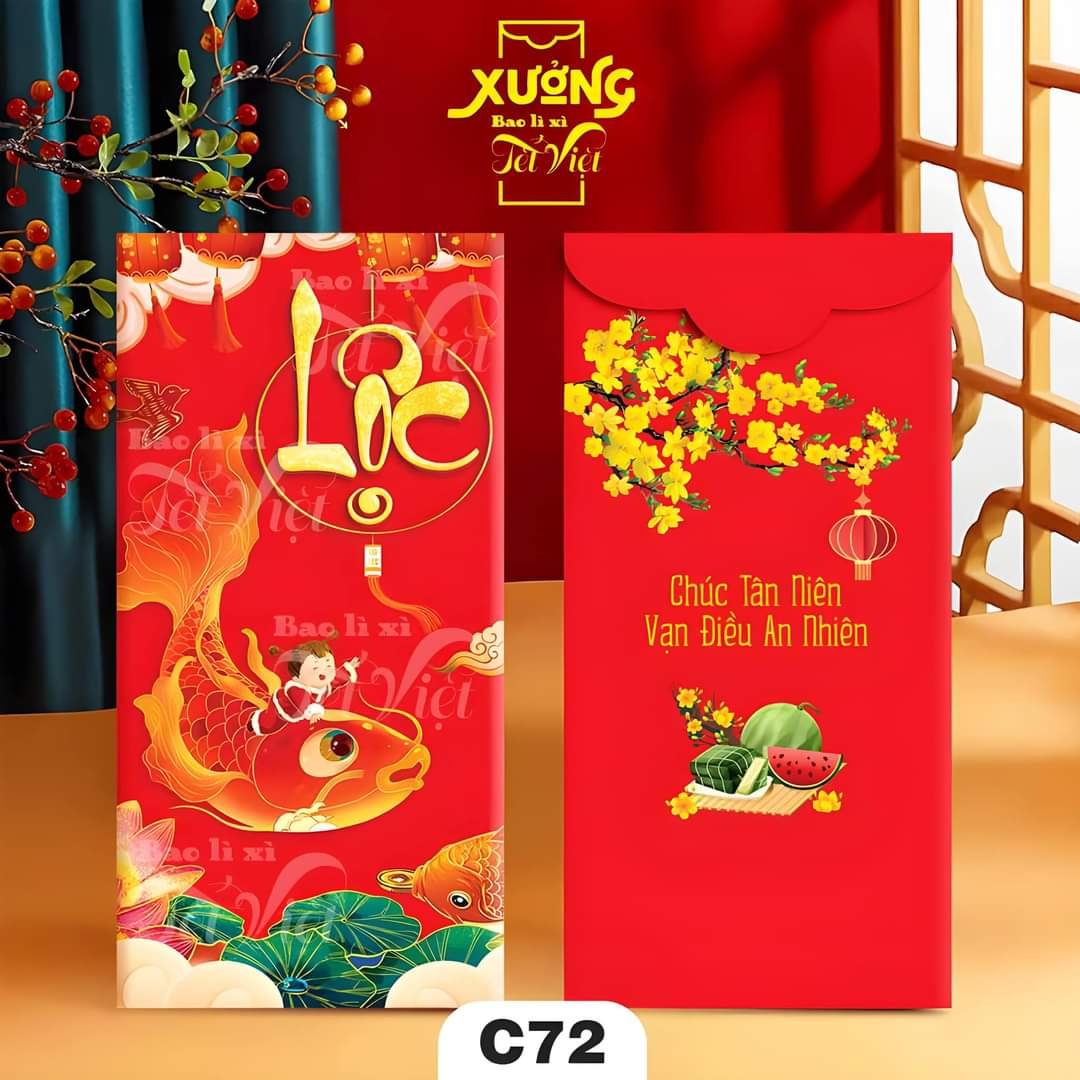 Combo 300 bao lì xì đẹp C150 tết 2024