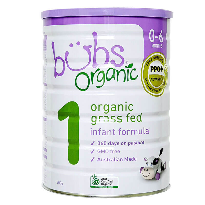 Sữa Bubs Organic số 1 800G trẻ từ 0-6 tháng Date 10 2021