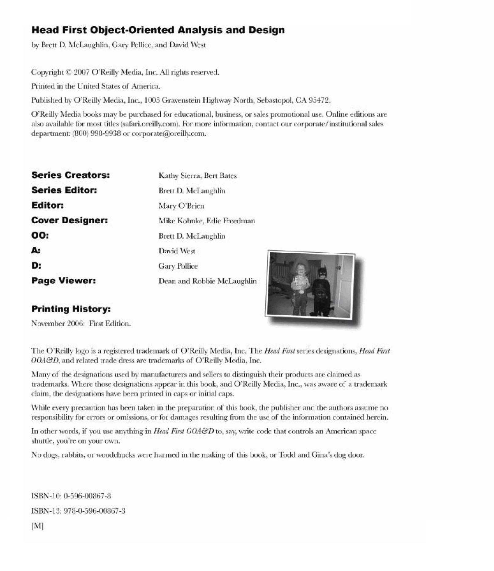 Head First Object-Oriented Analysis and Design