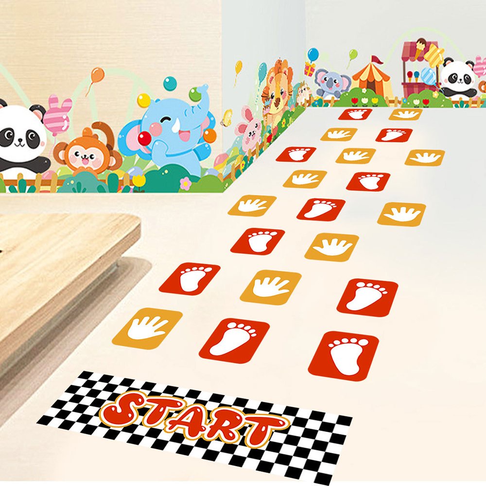 Bộ đồ chơi số nhảy ô cho bé dán sàn