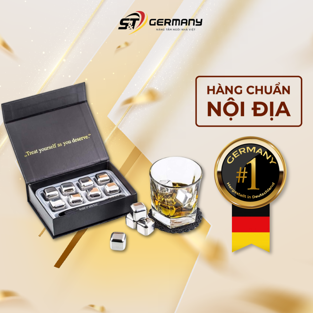 Đá lạnh inox không tan màu bạc deluxe - americo nội địa đức germany snt 9990012