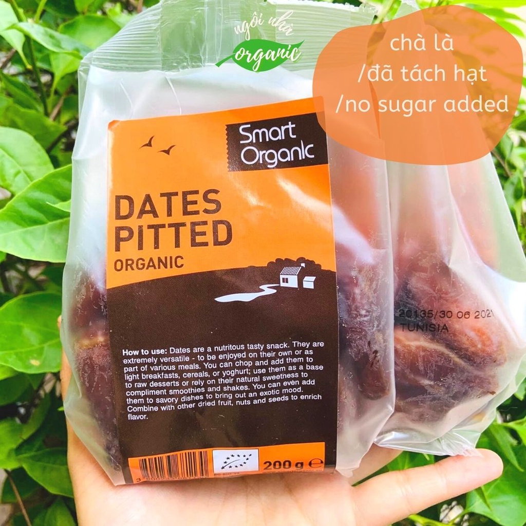 Chà là hữu cơ đã tách hạt 200g Smart Organic Dates Pitted