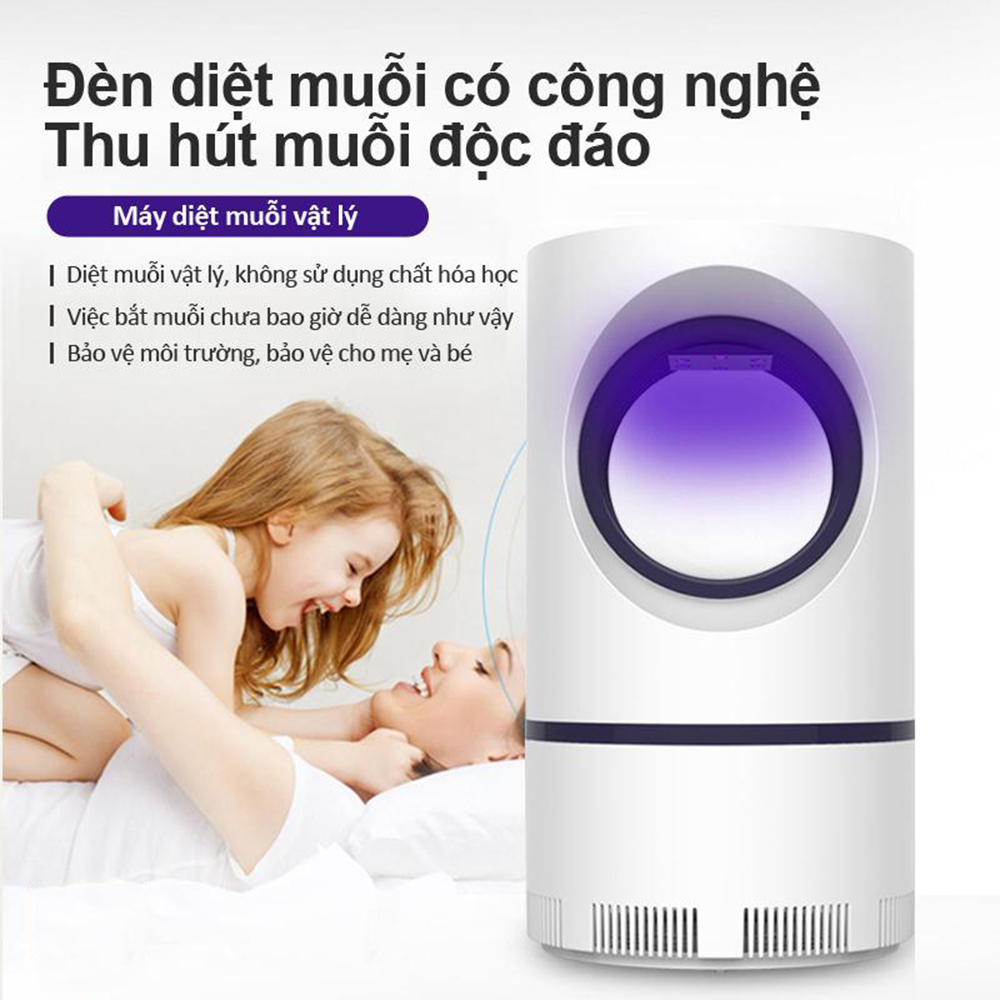 Đèn bắt muỗi để bàn thông minh ,Máy Bắt Muỗi, Ruồi, Gián Cao Cấp Mosquito Killer, Máy Diệt Côn Trùng Cắm USB Không Có Mùi Như Bình Xịt Muỗi, Không Gây Ồn Và Giật Như Vợt