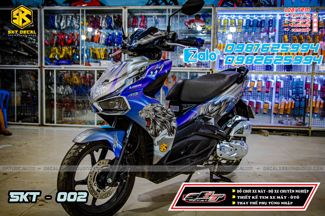 tem trùm ari blade 2020 xanh xám sư tử