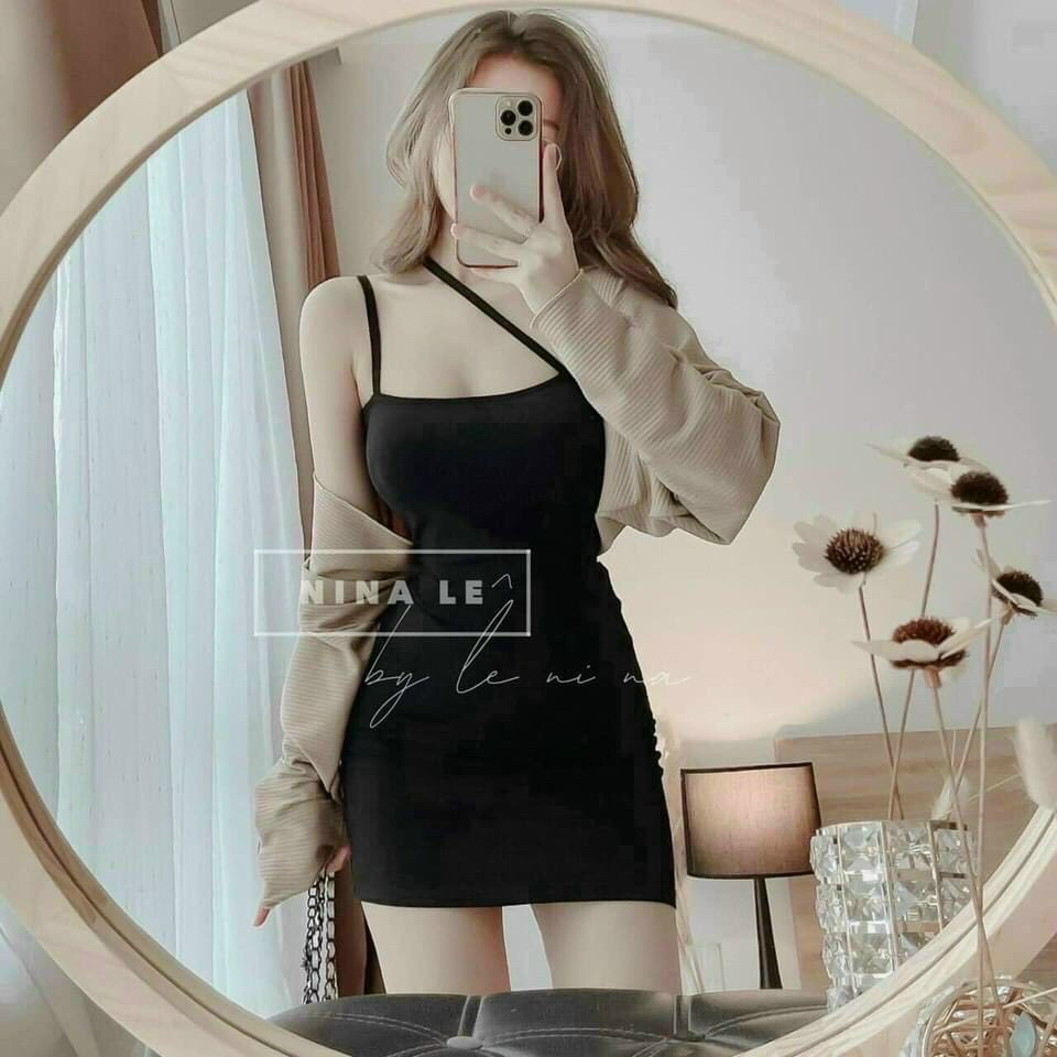 ĐẦM KEM KHOÁC ÔM BODY QUYẾN RŨ