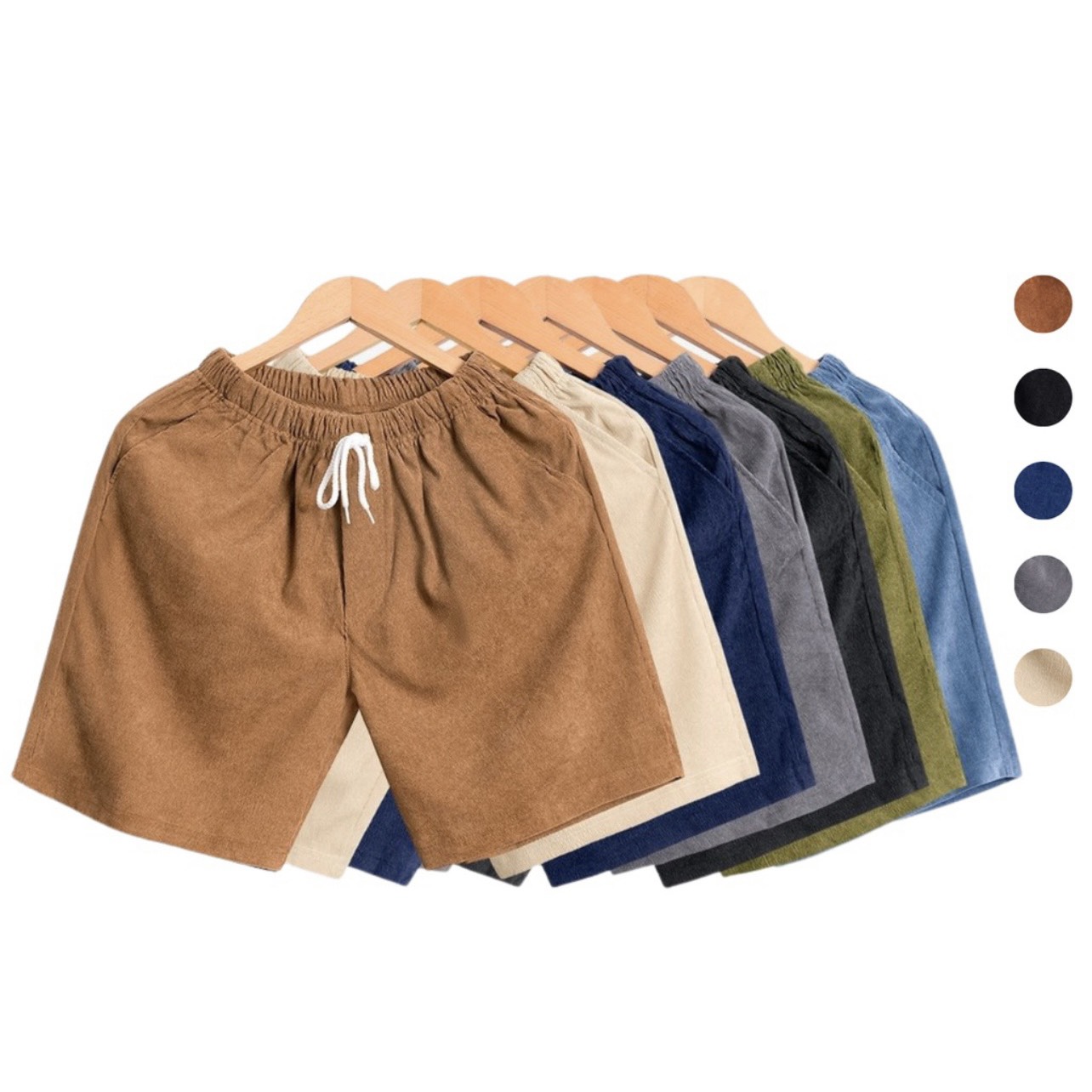 Quần short nhung tăm mịn quần ngố nhung tăm mr smile 99 shop qn027