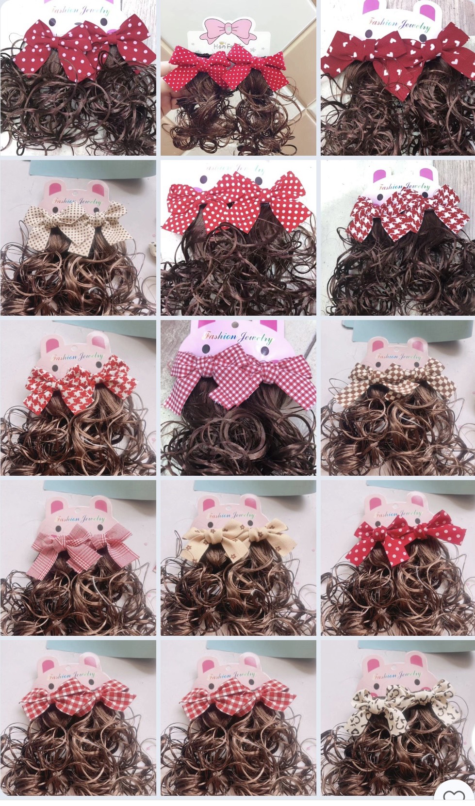 Set 2 kẹp tóc giả nơ siêu yêu cho bé
