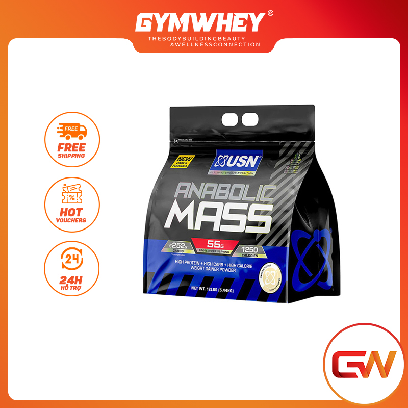 Usn anabolic mass hỗ trợ tăng cân, tăng cơ 12 lbs