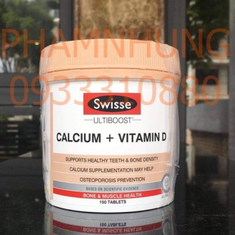 Viên uống canxi Swisse Calcium+vitamin D(150 viên) nhập khẩu