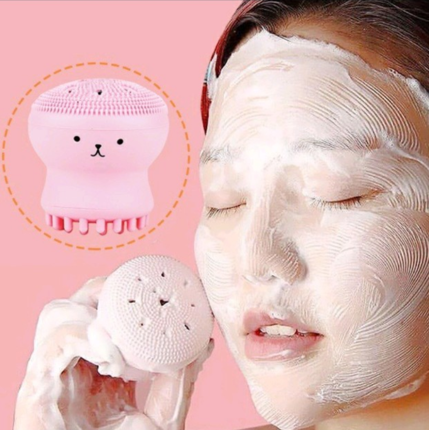 Silicon Face Washing Octopus