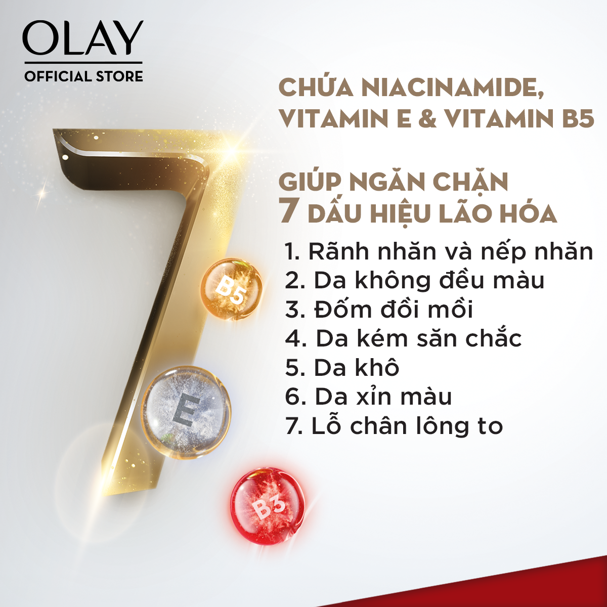 Kem Dưỡng Ẩm OLAY TOTAL EFFECTS Ban Đêm Phục Hồi & Hỗ Trợ Làm Chậm 7 Dấu Hiệu Lão Hóa 50G