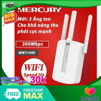 Bộ kích sóng wifi 3 râu Mercury (wireless 300Mbps) cực mạnh