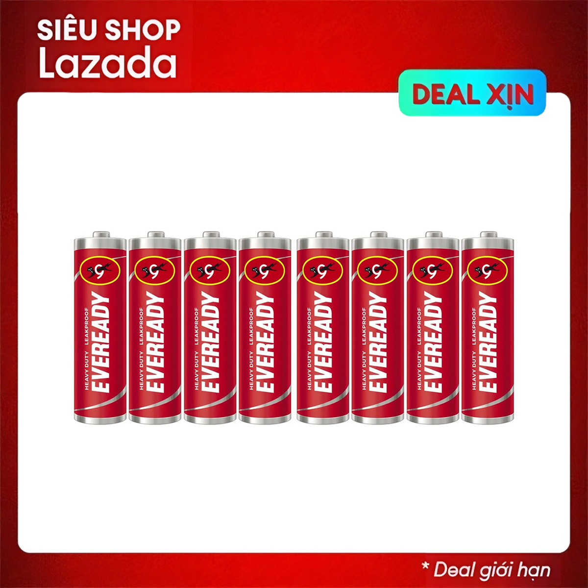 Bộ 8 pin AA không sạc Eveready 1.5V - Pin tiểu không sạc