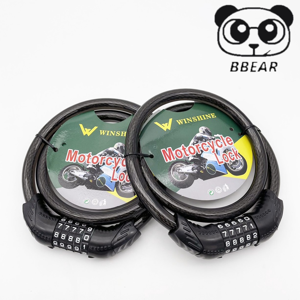 Khóa Xe Đạp 5 Số Dây Cáp Đổi Mã Dài 1.2m