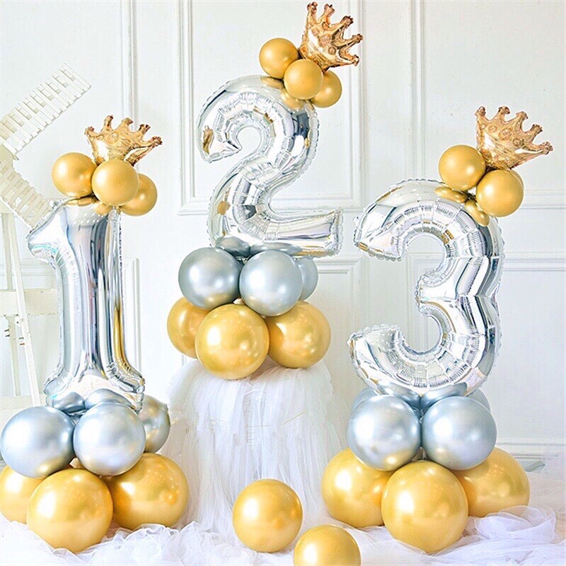 Bóng số trang trí sinh nhật, ngày kỉ niệm, decor tiệc
