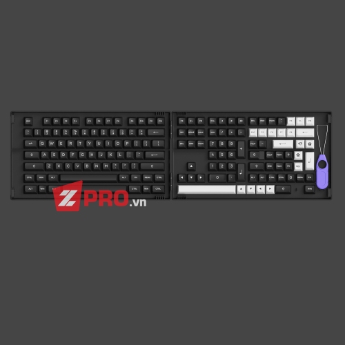 Bộ Keycap AKKO White On Black - ASA Profile (158 Phím)