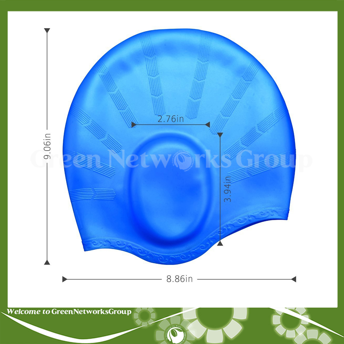 Nón bơi mũ bơi Silicon che tai Greennetworks