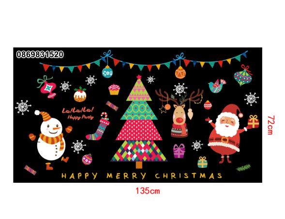 [HCM]Decal trang trí tường Noel- HAPPY CHRISTMAS
