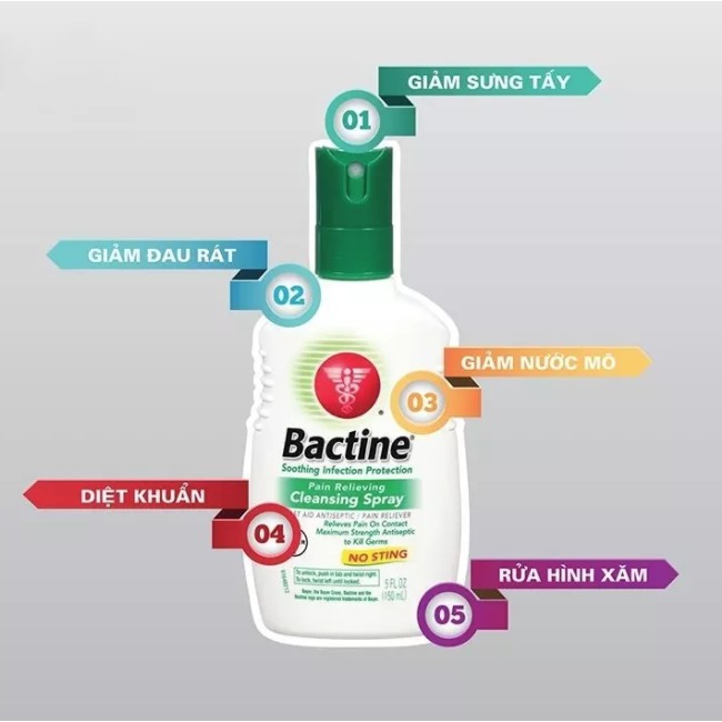 Dung dịch vệ sinh hình xăm Bactine USA