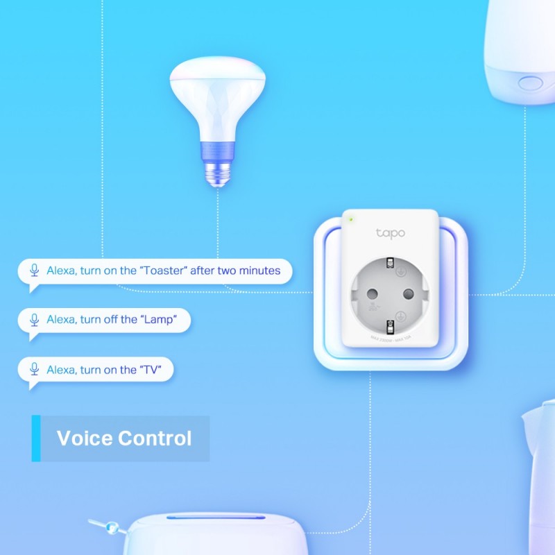 Ổ cắm thông minh TP-Link Tapo P100 Mini Smart WiFi Socket 2300W/10A Điều khiển qua App - Tương Thích Google Home, Alexa