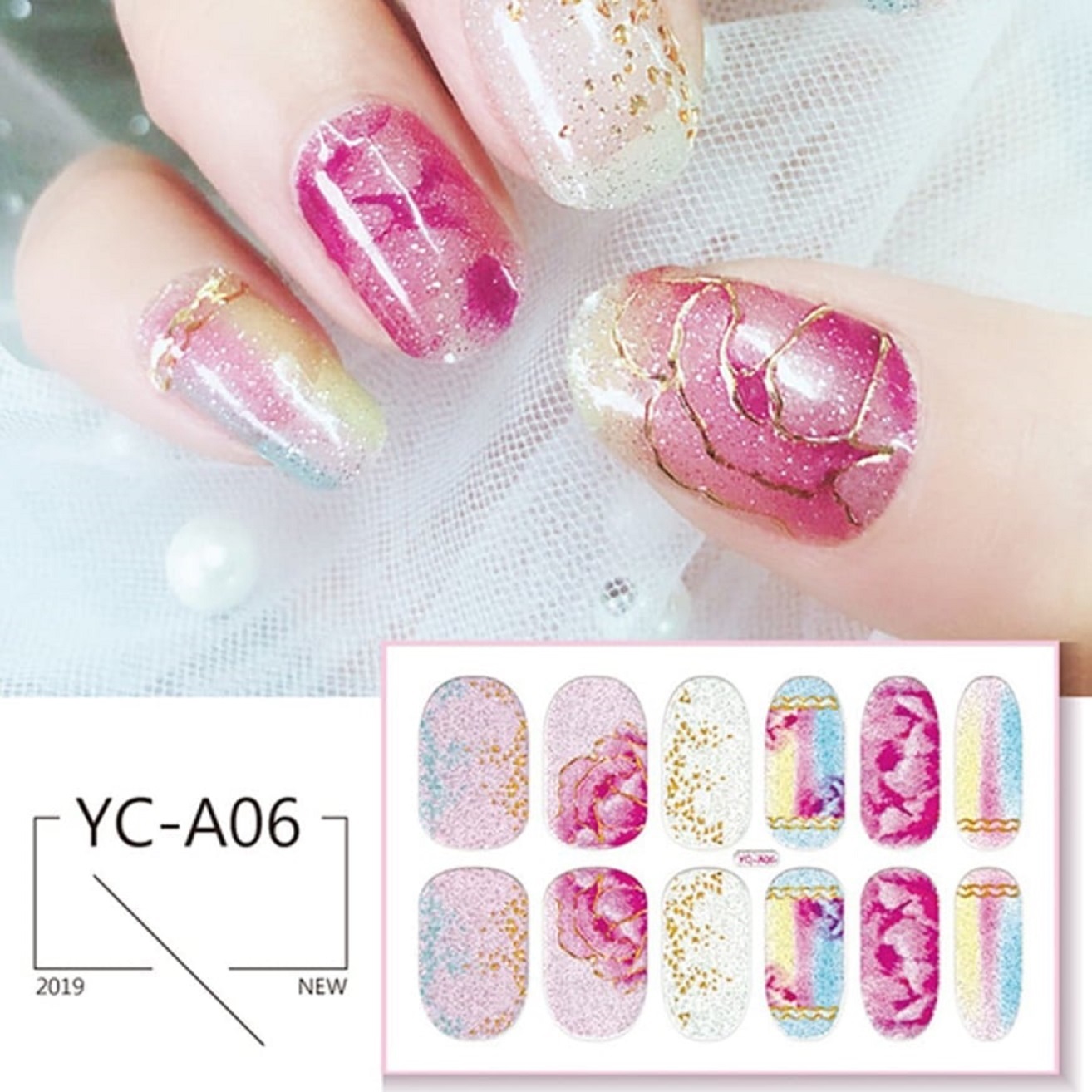 Sticker 3D cao cấp trang trí móng Hàng Mới Về